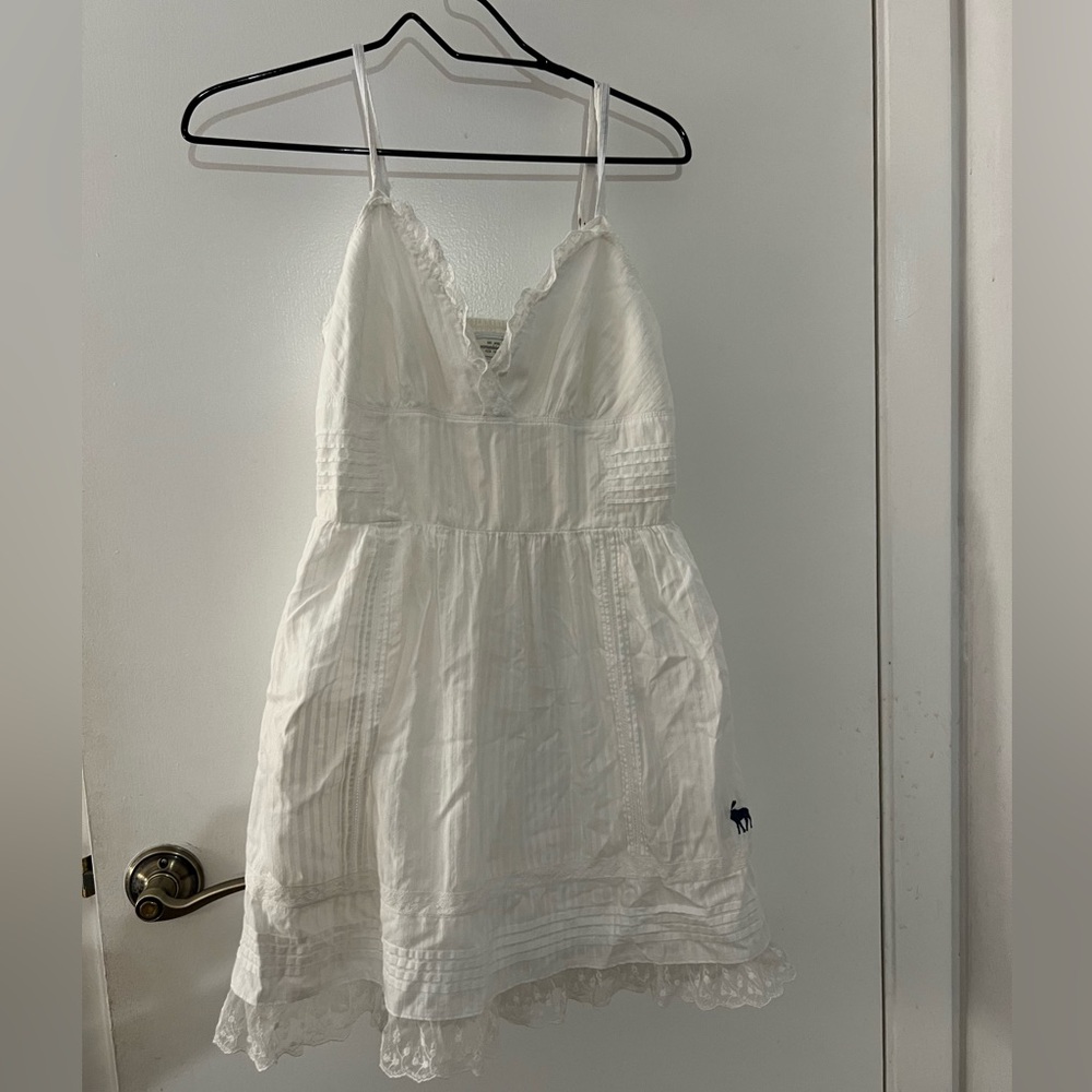 Abercrombie & Fitch White Lace Trim Dress Size Large